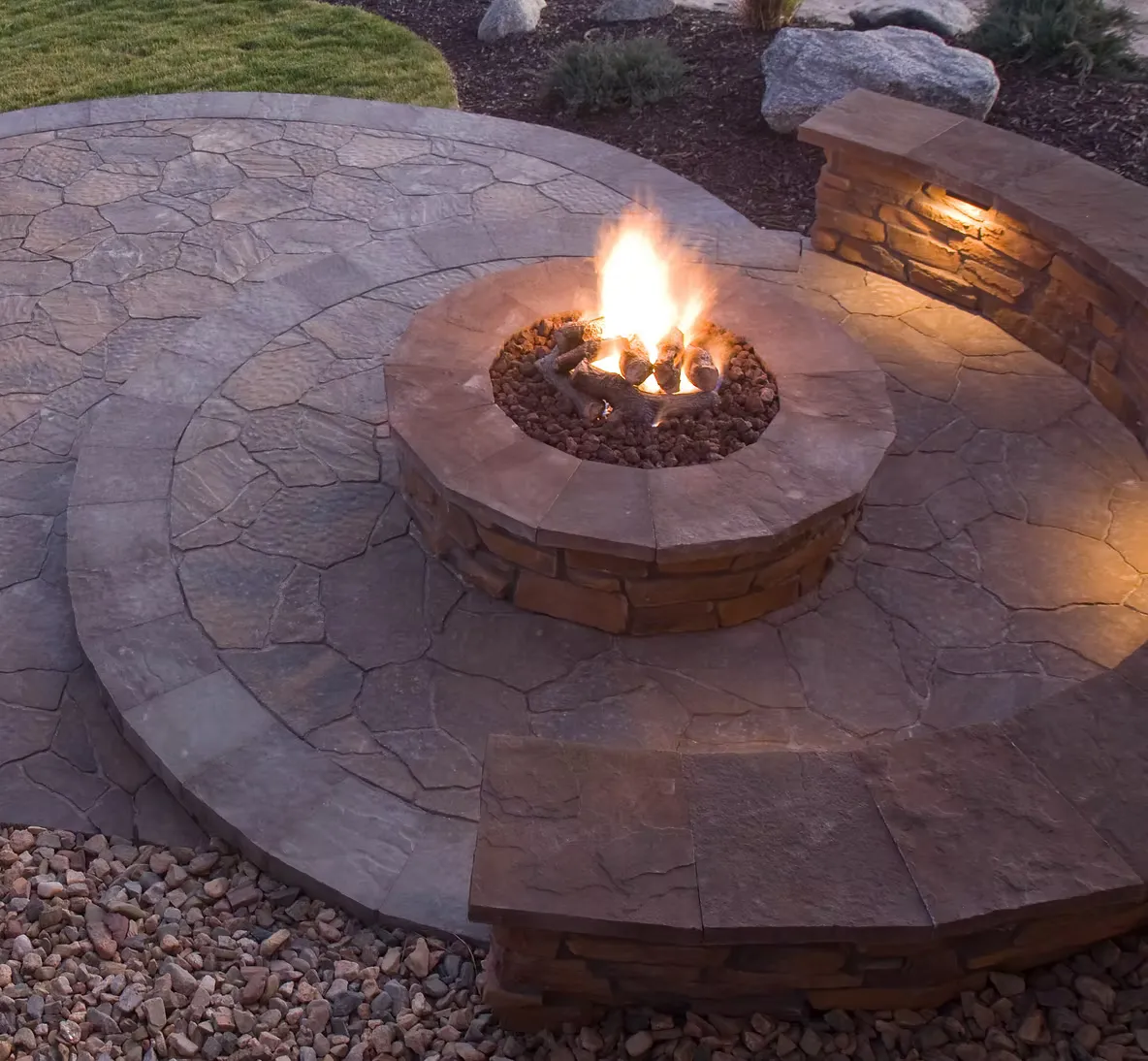 Firepit and outdoor living
